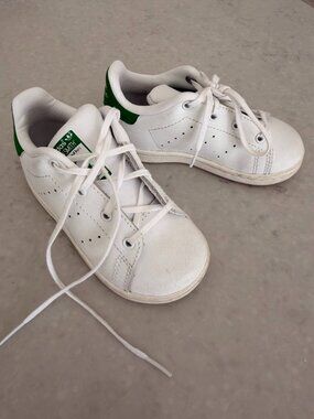 Adidas Originals Stan Smith Toddler Shoes White Green Leather Sneakers Kids Size